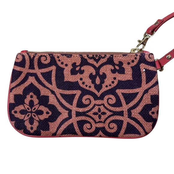 Spartina 449 Purple and Orange Zip Wristlet - Picture 2 of 10